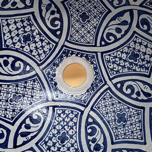 Moroccan ceramic washbasin from Fez 40cm