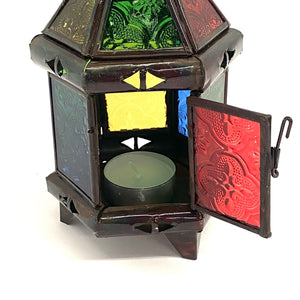Hexagonal Arabic lantern for candles 22x10