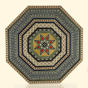 Bandeja octogonal de taracea granadina