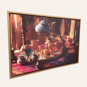 cuadro árabe ritual del té