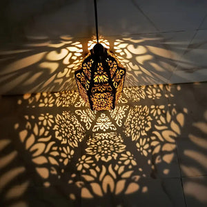 farol árabe de bronce antiguo islámico