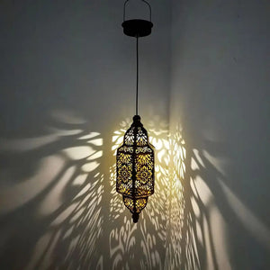 farol árabe de bronce antiguo luz