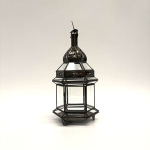 farol árabe hexagonal transparente