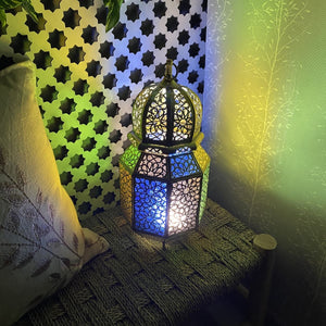 Arabic Octagonal Brass Lantern 38cm | Arab Lamps