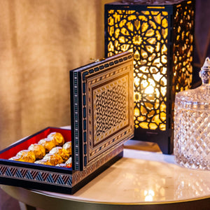 Joyero rectangular de taracea granadina