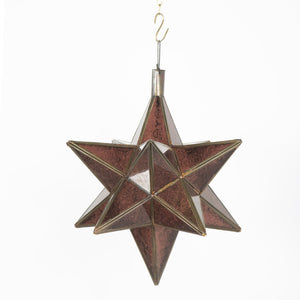 lámpara árabe estrella de cristal violeta C1