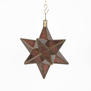 lámpara árabe estrella cristal violeta C3 peq