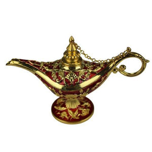 Lámpara de aladino árabe dorada de colores