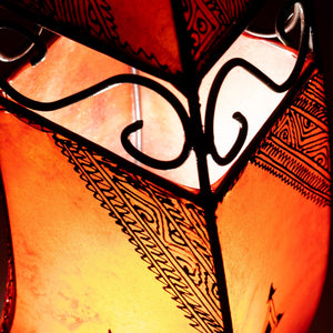 Lámpara marroquí de henna 120cm roja