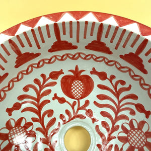 lavabo árabe Fez Granadino Rojo bordes