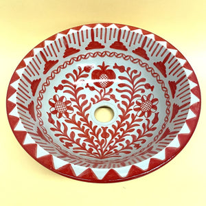 lavabo árabe Fez Granadino Rojo40