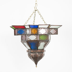 plafón árabe techo cristal multicolor