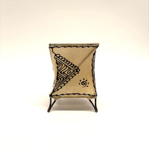 portavelas marroquí piel natural gallo 14x10