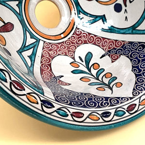 Arabic floral ceramic washbasin 35cm