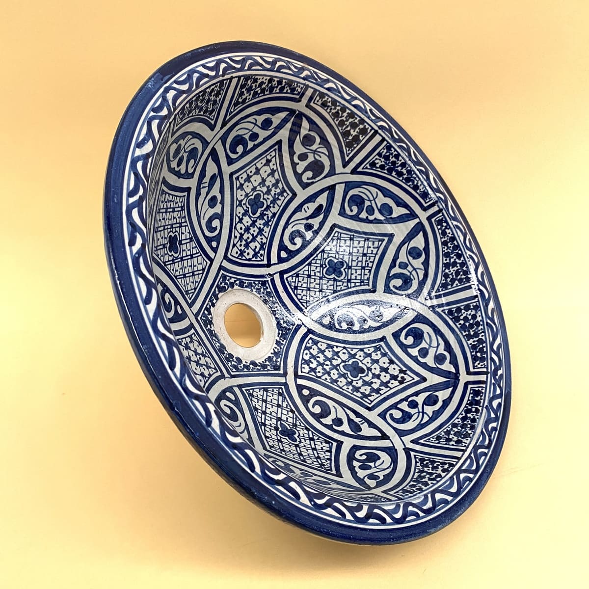 Moroccan ceramic washbasin from Fez 40cm