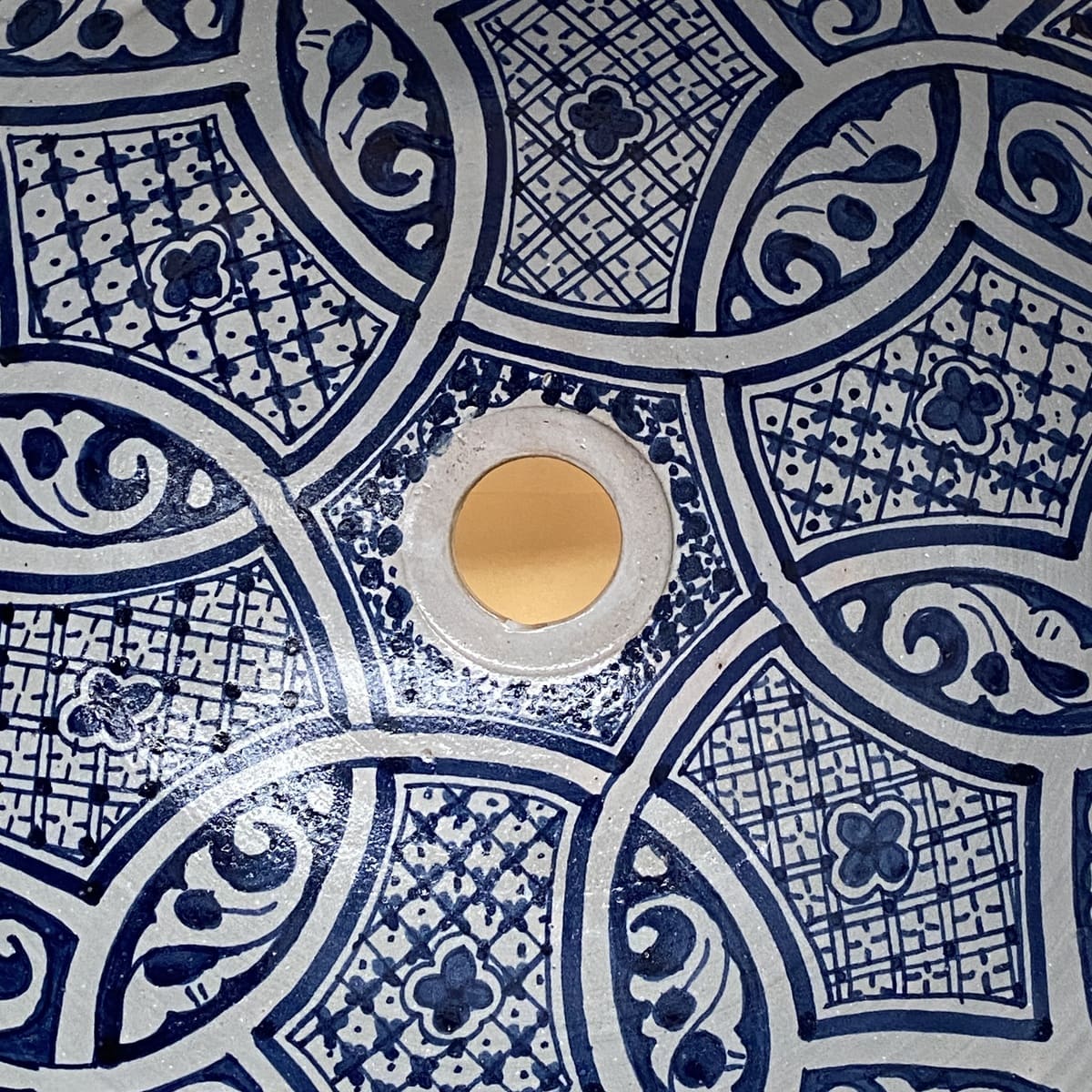 Moroccan ceramic washbasin from Fez 40cm