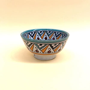 Multicolored green ceramic Arabic salad bowl 18cm
