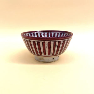 Arabic ceramic salad bowl Fez Garnet 18cm