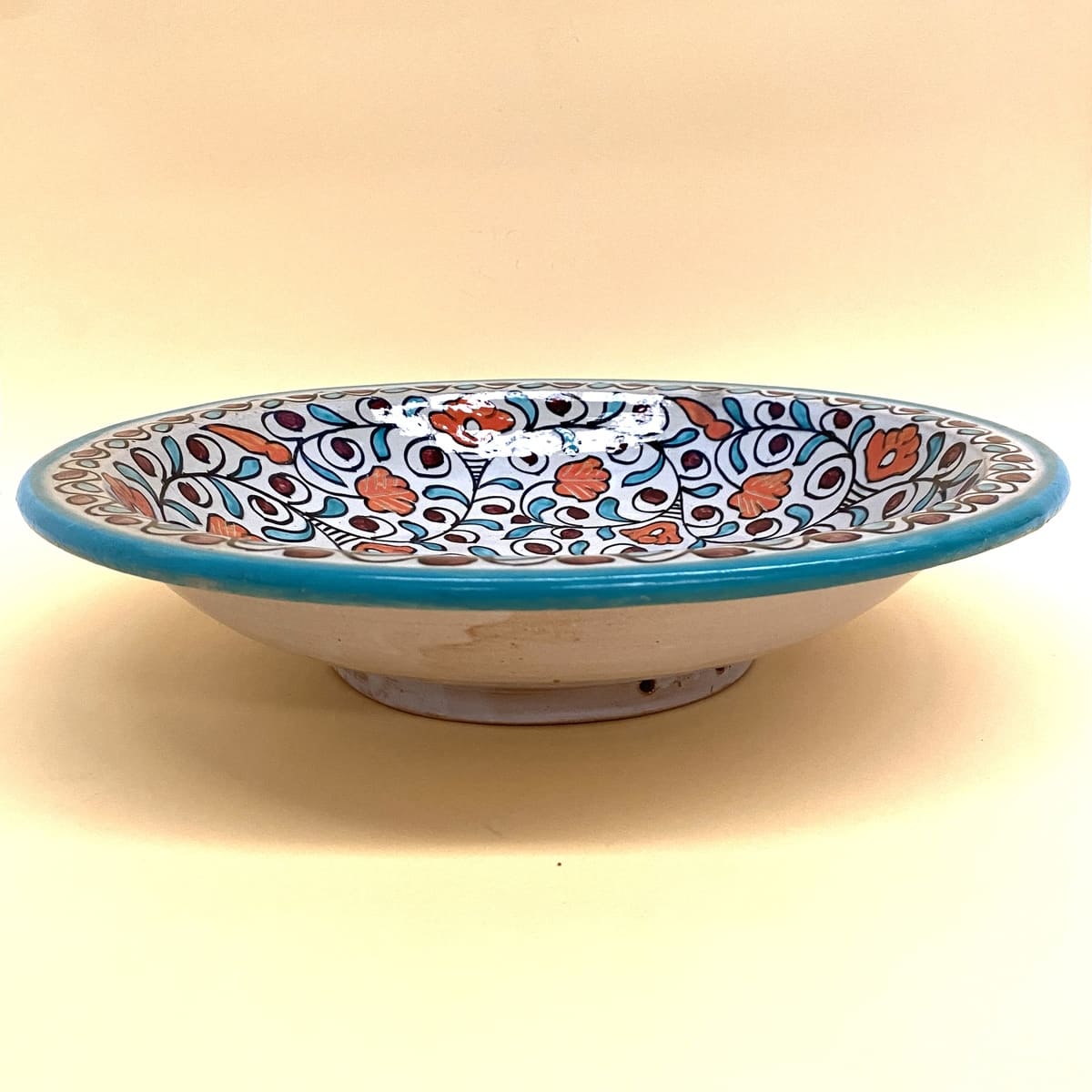 Floral Arabic ceramic plate 40cm