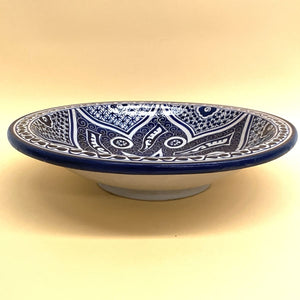 Arabic blue and white ceramic plate 40cm