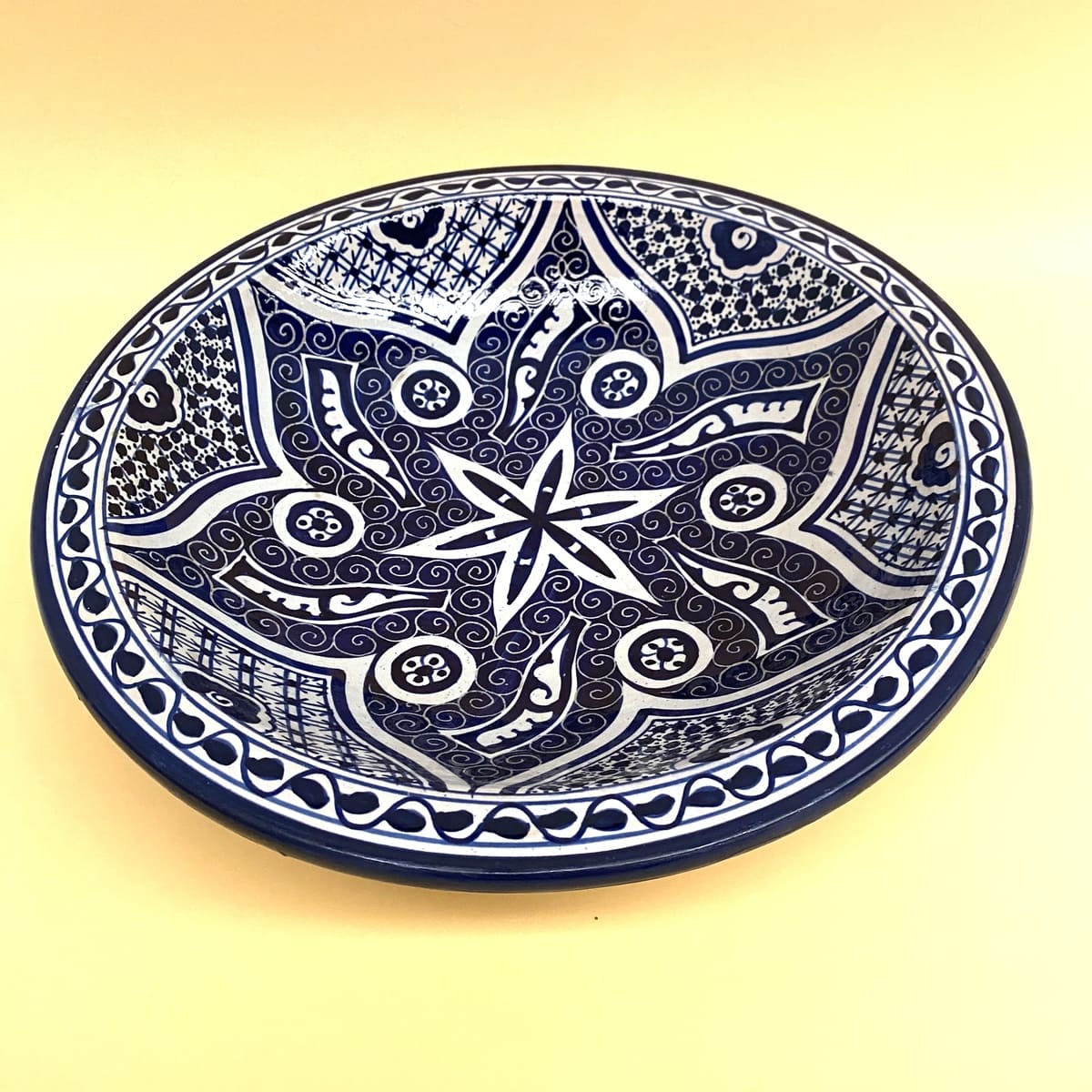 Arabic blue and white ceramic plate 40cm