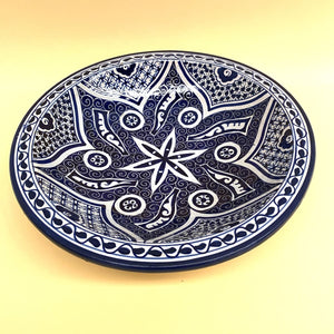 Arabic blue and white ceramic plate 40cm