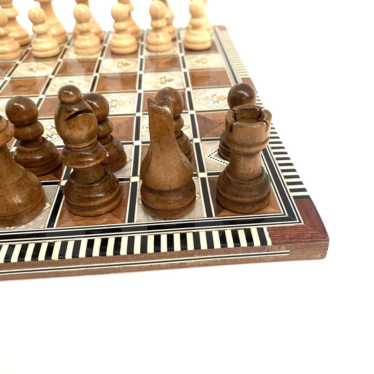 Handmade inlay and wood chess 30x30
