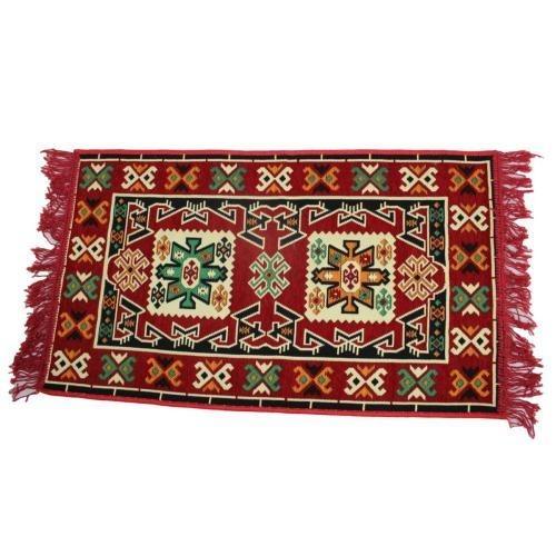 Alfombra turca kilim rojo modelo Dirbalak
