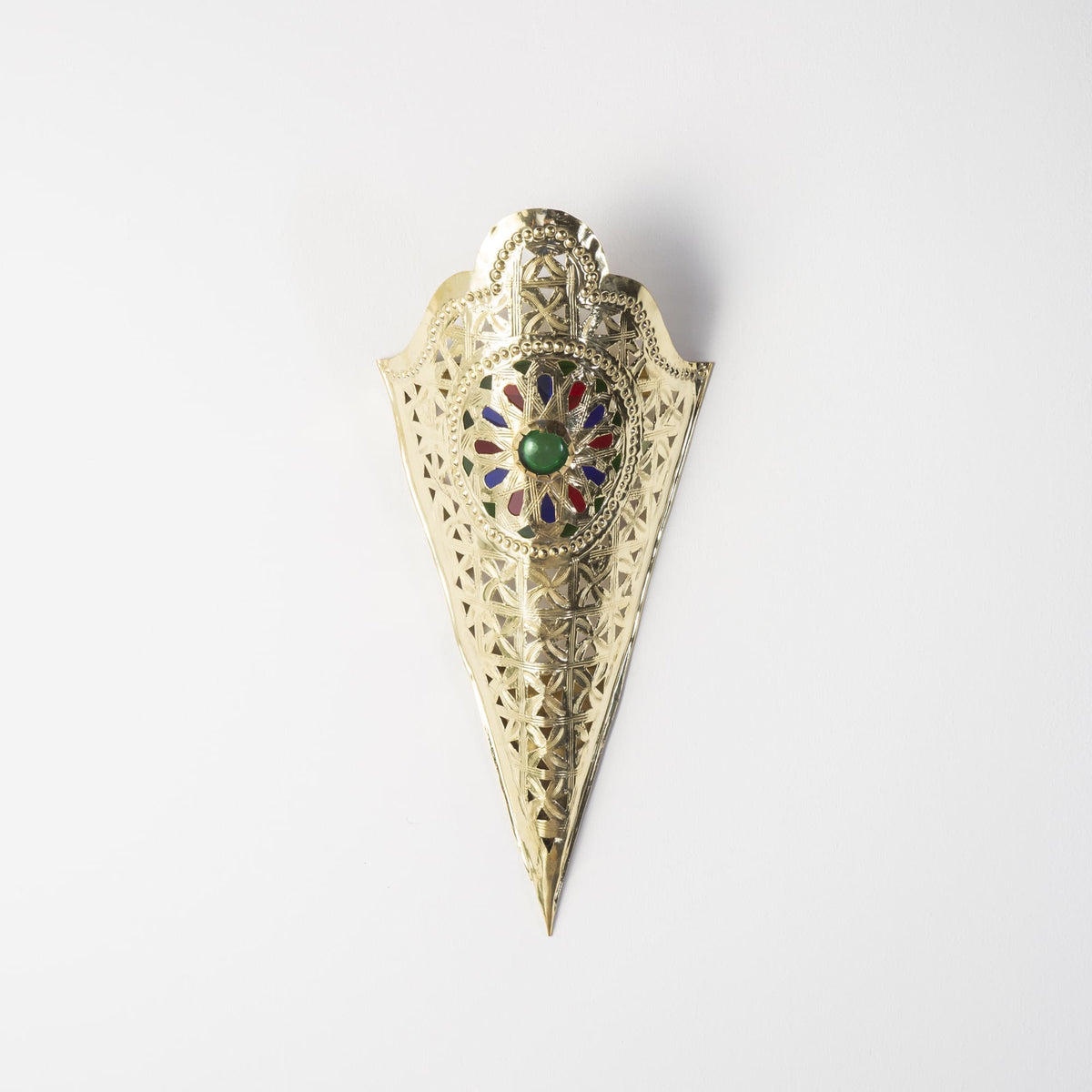 aplique árabe de latón dorado piedra 42cm