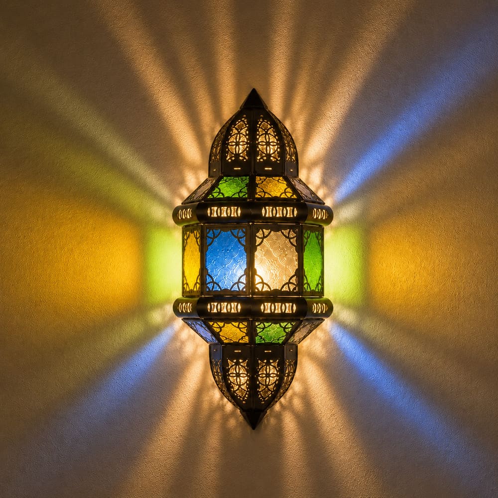 aplique marroquí forja multicolor MC1