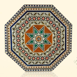 Bandeja octogonal de taracea granadina