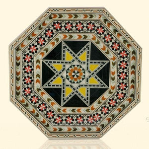 Bandeja octogonal de taracea granadina