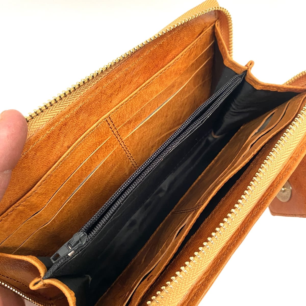 Moroccan natural goat leather wallet + Mobile Case