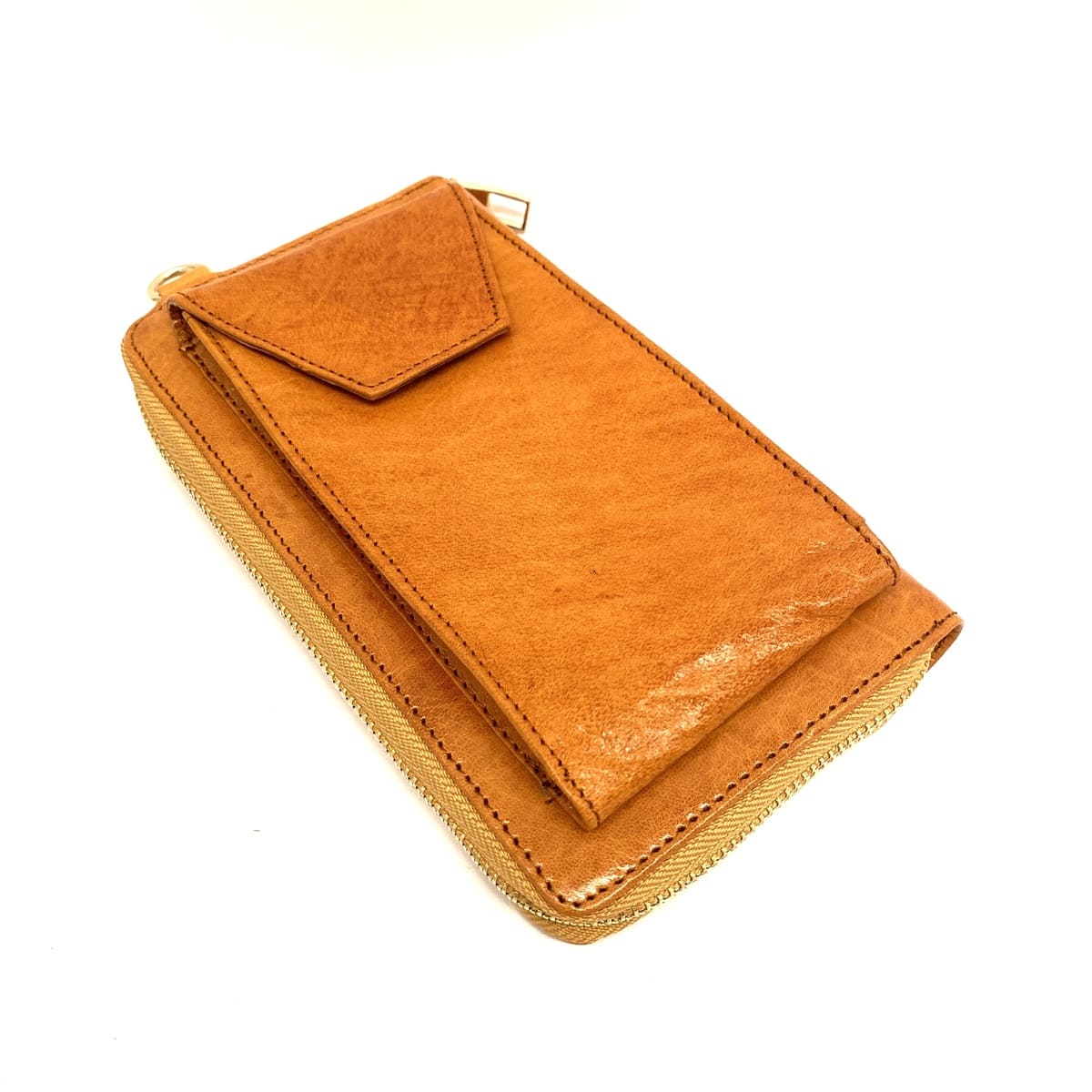 Moroccan natural goat leather wallet + Mobile Case