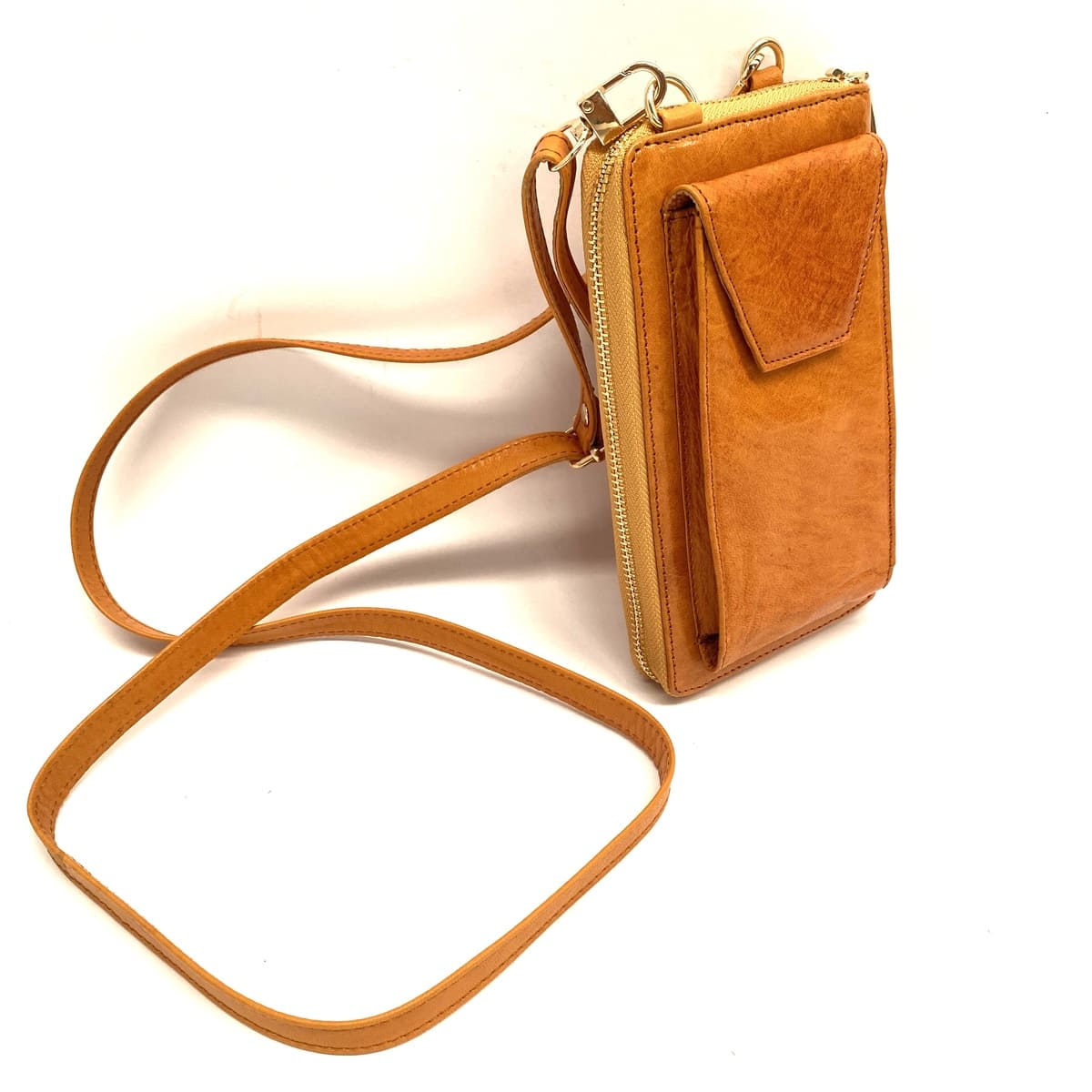 Moroccan natural goat leather wallet + Mobile Case
