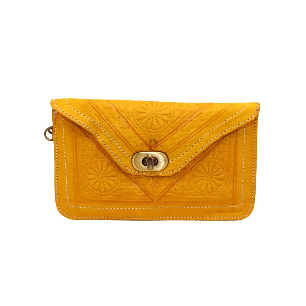 Cartera marroquí de cuero natural con asa - Varios colores