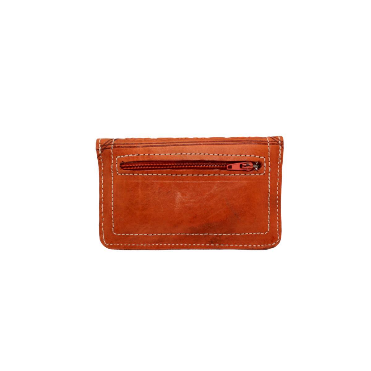 Cartera marroquí de cuero natural Lesh