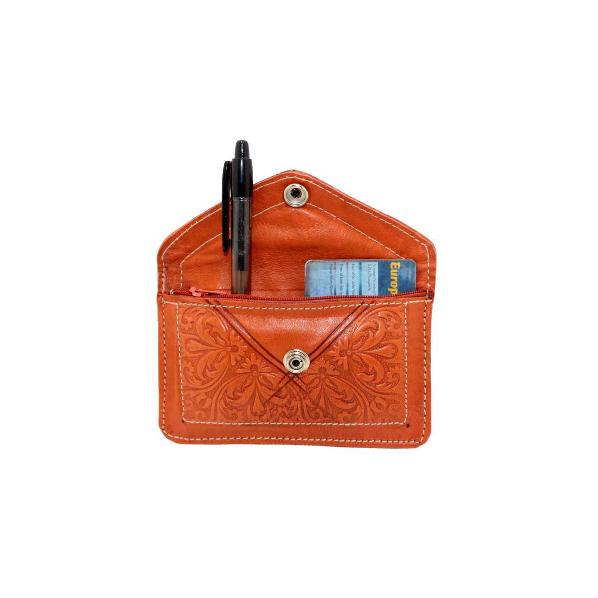 Cartera marroquí de cuero natural Lesh