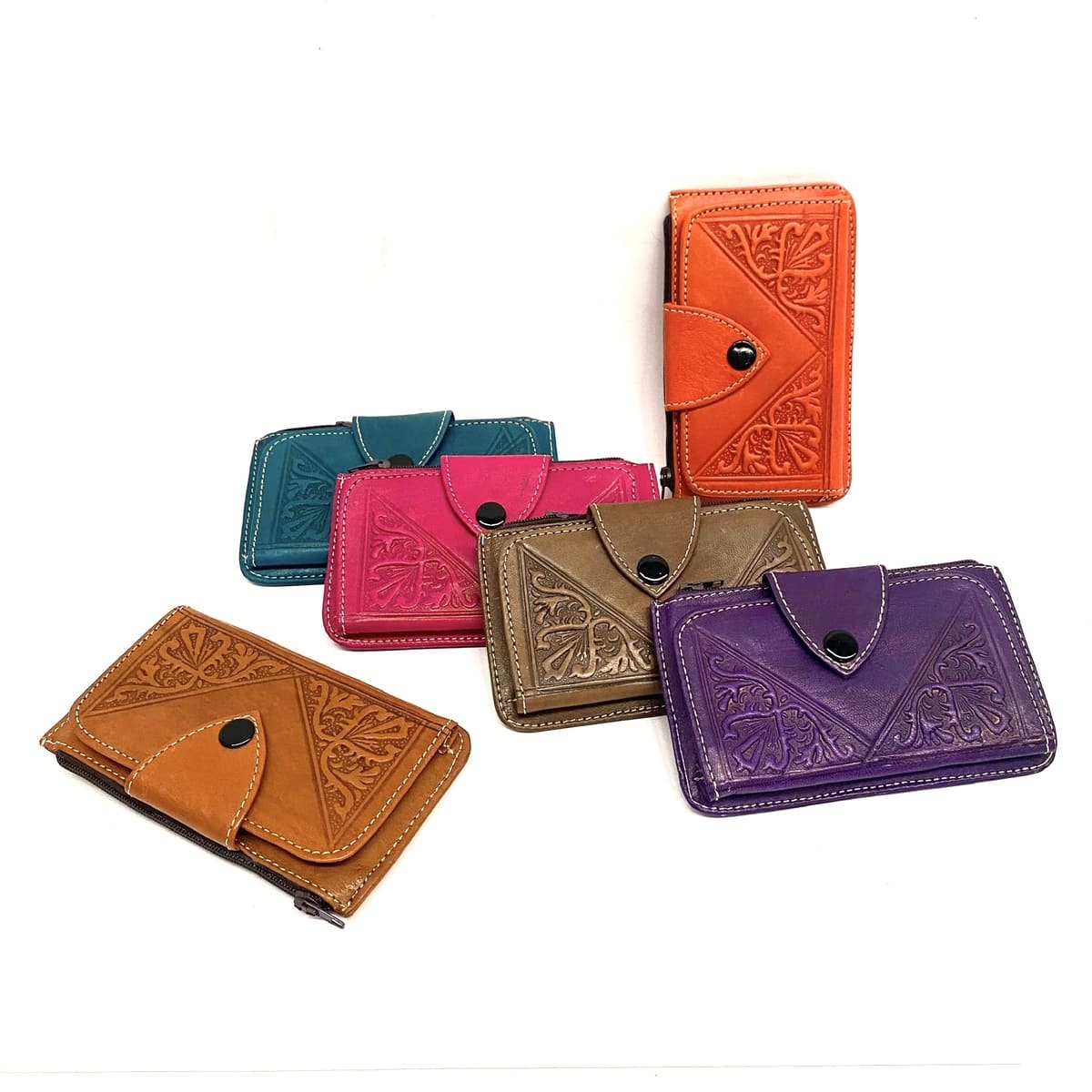 Moroccan Tabihe leather wallet - 100% handcrafted leather goods