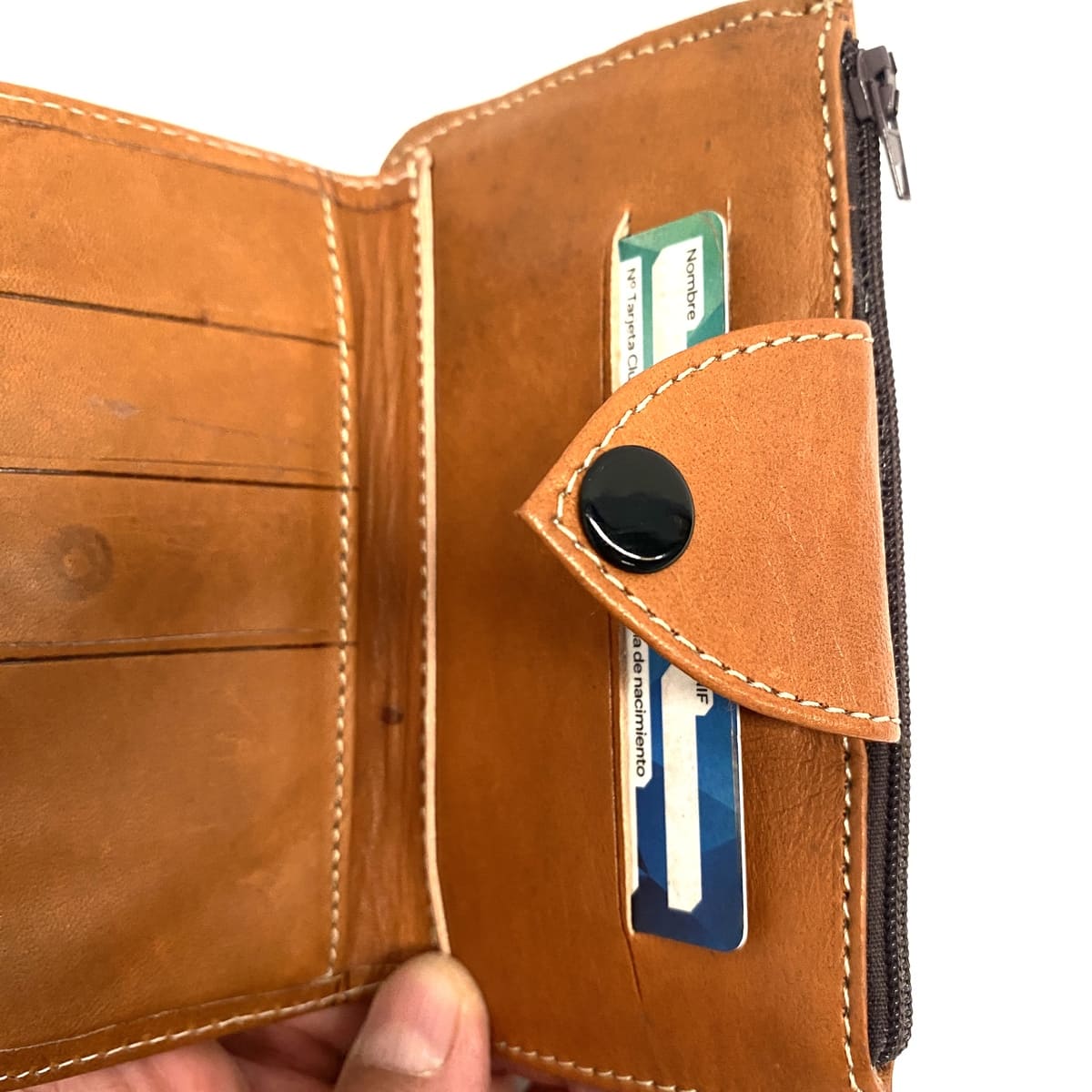 Moroccan Tabihe leather wallet - 100% handcrafted leather goods