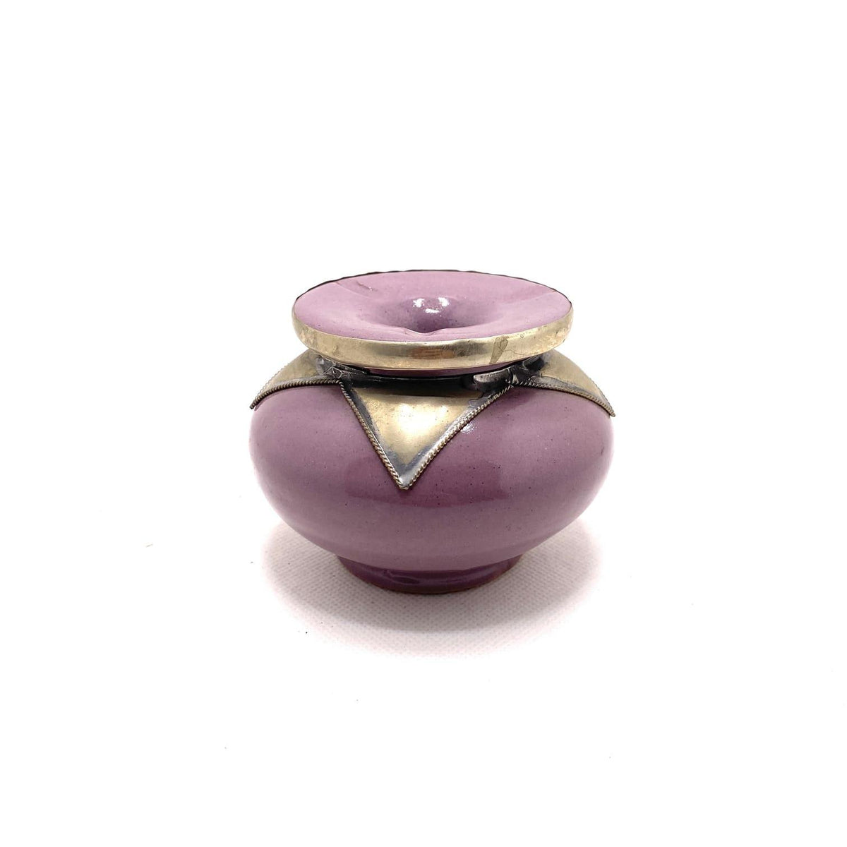 Cenicero árabe de cerámica morado 9x7cm
