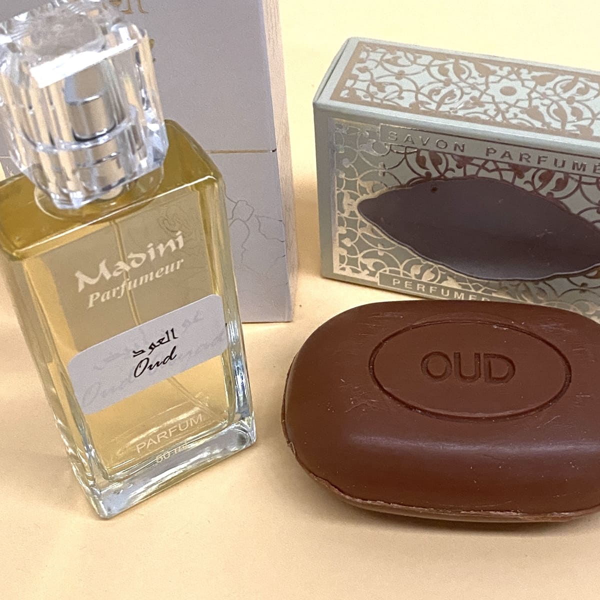 Oud MADINI Arabic Perfume Basket + Soap Bar