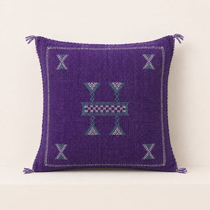 cojin seda de cactus morado