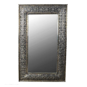 Espejo marroquí artesanal de alpaca 100x60cm