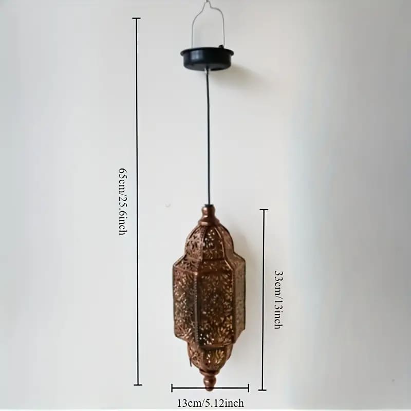 farol árabe de bronce antiguo led