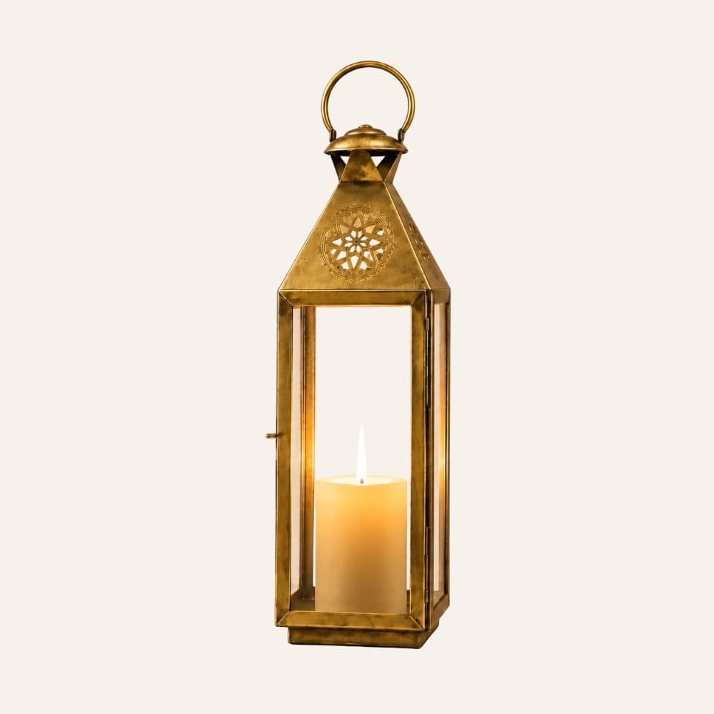 farol árabe KBD dorado velas