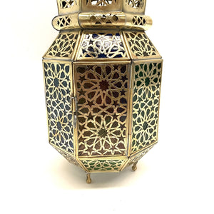 Arabic Octagonal Brass Lantern 38cm | Arab Lamps