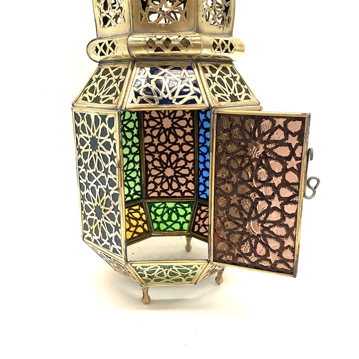 Arabic Octagonal Brass Lantern 38cm | Arab Lamps