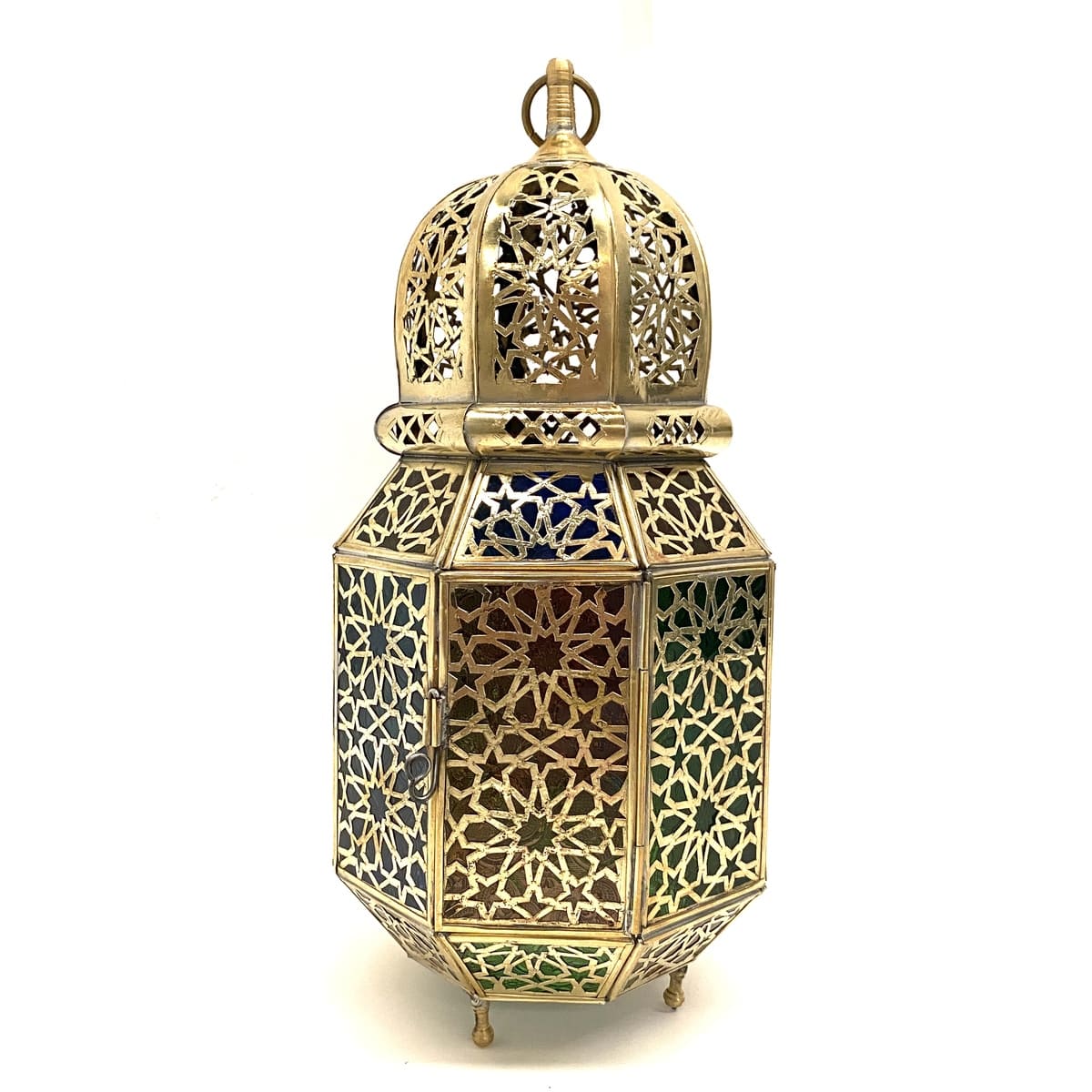 Arabic Octagonal Brass Lantern 38cm | Arab Lamps