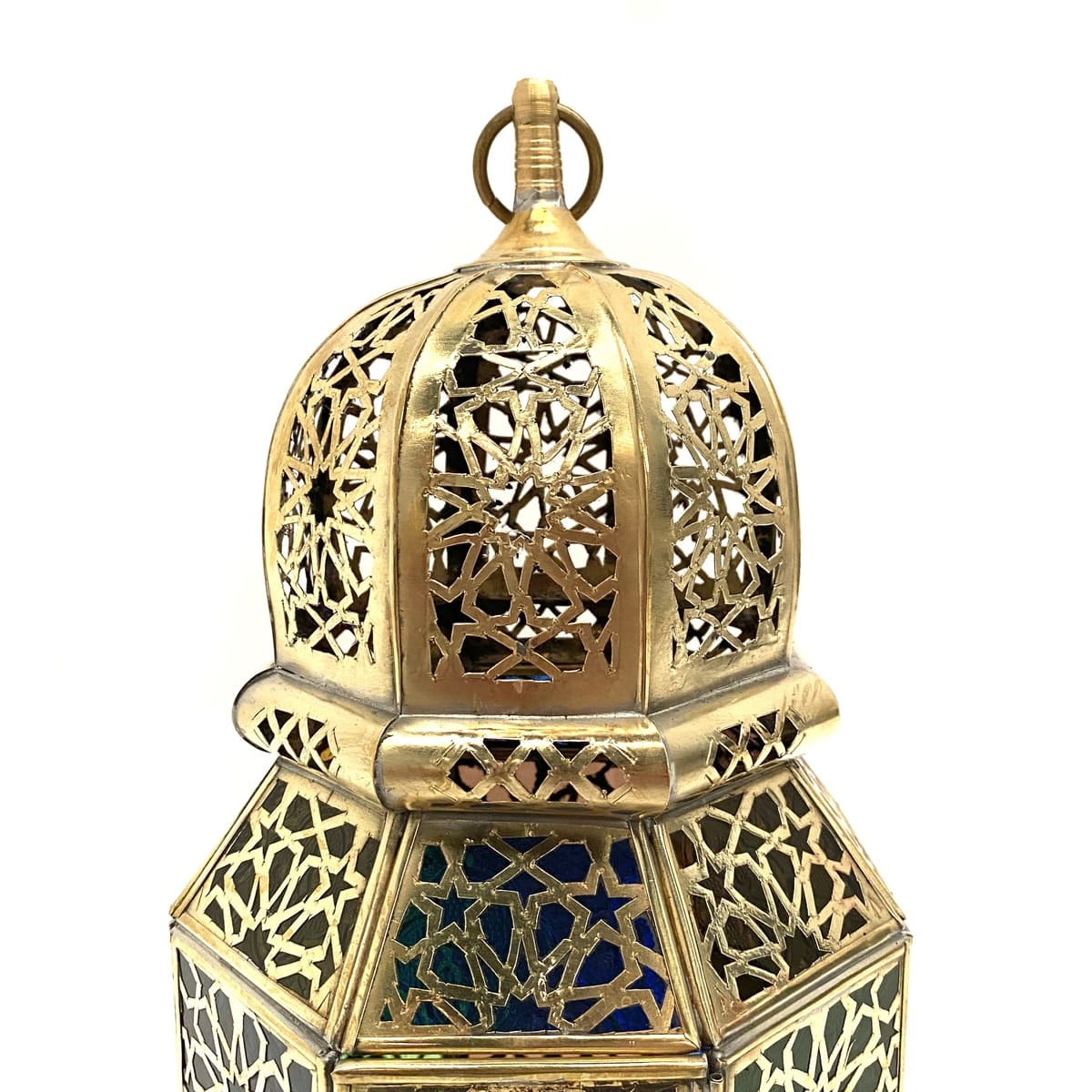 Arabic Octagonal Brass Lantern 38cm | Arab Lamps